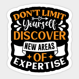 Don’t limit yourself discover new areas Preppers Sticker